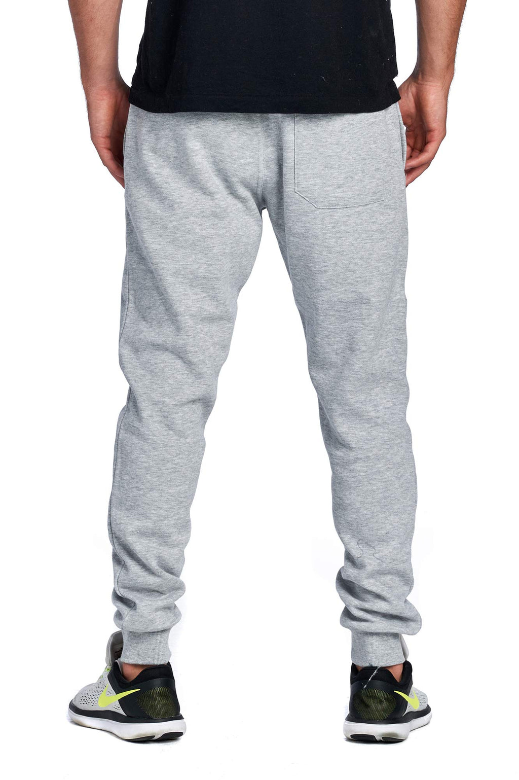 PROGO USA Men's Joggers Sweatpants Basic Fleece Marled Jogger Pant Elastic Waist