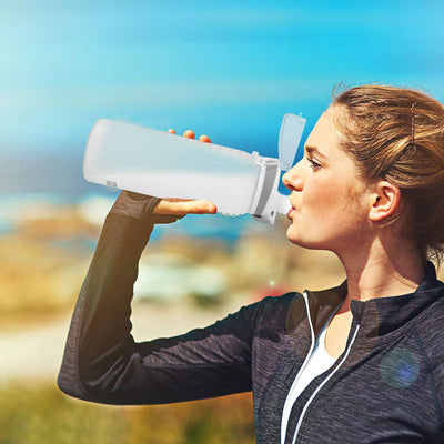 30oz Sport Water Bottle with Time Markers, Large Durable Gym Plastic Bottle Tritan BPA Free for Fitness, Outdoor Enthusiasts, Leakproof Gray (Pack of 1)