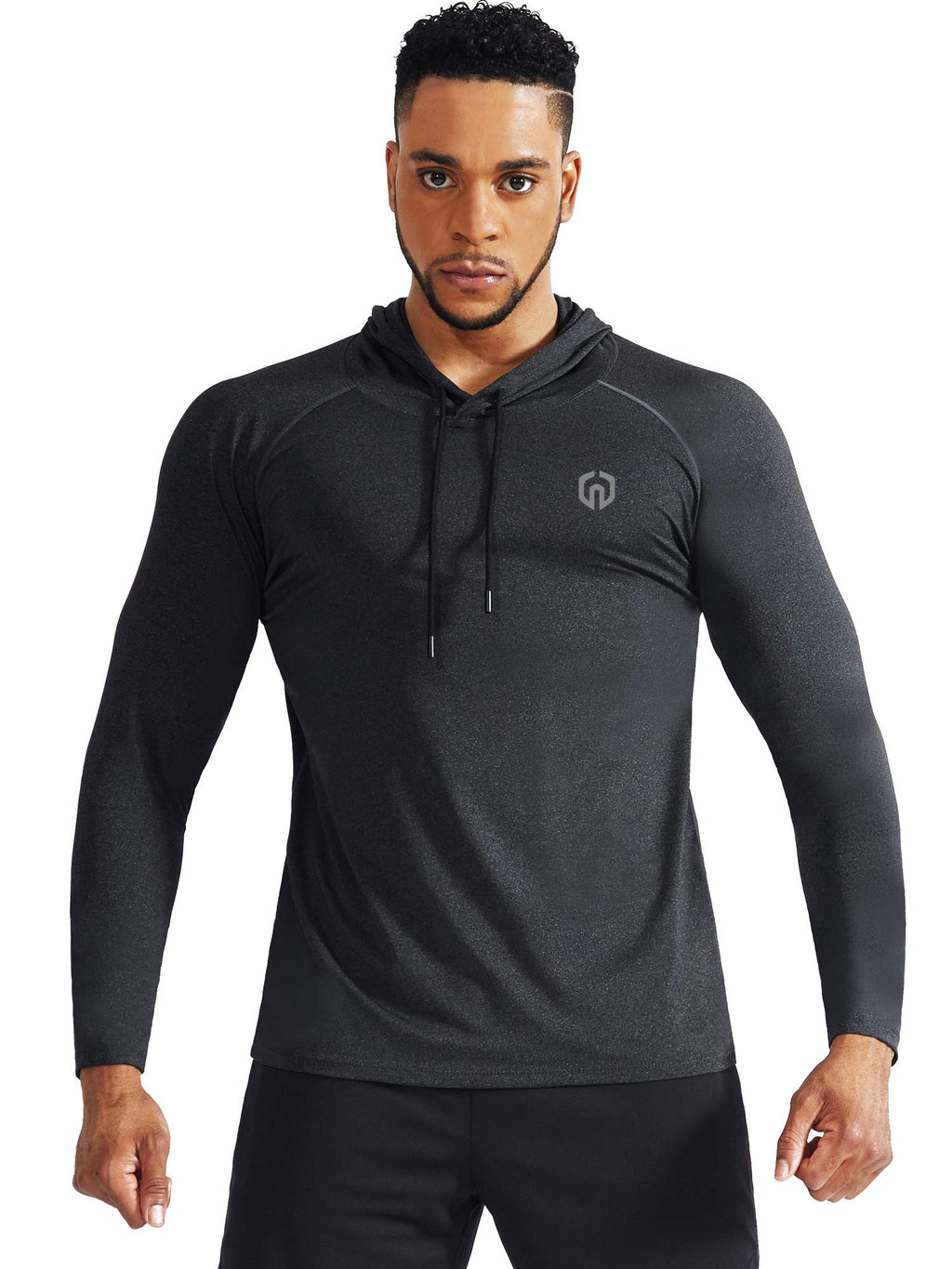 NELEUS Men's Dry Fit Athletic Shirt Workout Running Long Sleeve Shirts with Hoods
