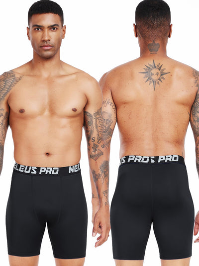 NELEUS 3 or 6 Pack Compression Shorts for Men Spandex Sport Shorts Running Athletic Workout Performance Baselayer Underwear