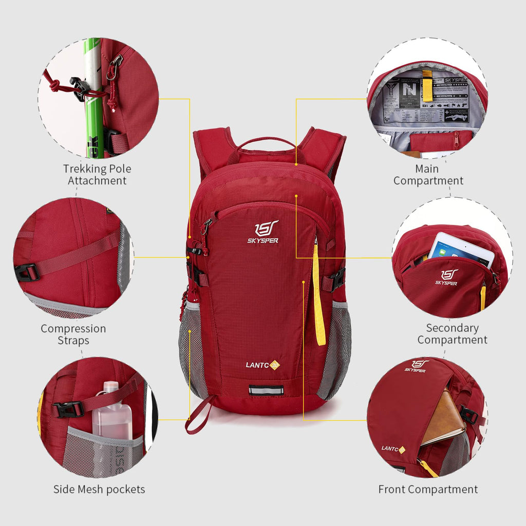 SKYSPER Small Hiking Backpack, 20L/30L Lightweight Travel Backpacks Hiking Daypack for Women Men