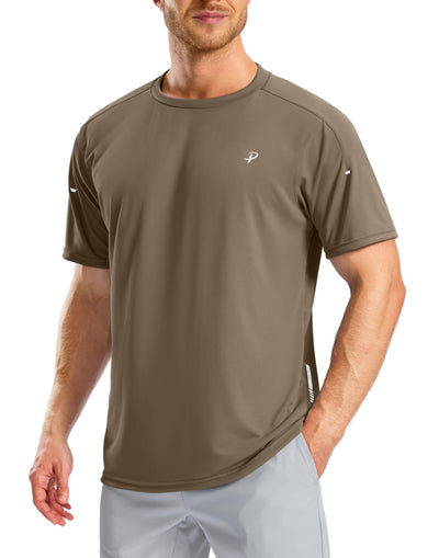 Pudolla Men's Workout Running T-Shirts Lightweight Quick Dry Athletic Gym Shirts for Men Short Sleeve Sport Tee Tops