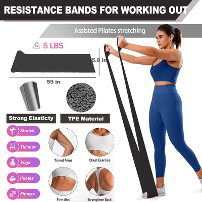 Pilates Ring and Ball Set Bulk, Pilates Equipment with 12 Inch Pilates Circle Rings, Small Yoga Balls, Resistance Bands, Pilate Essential Kit Bulk for Home Workouts Women, Pilates & Yoga Studio