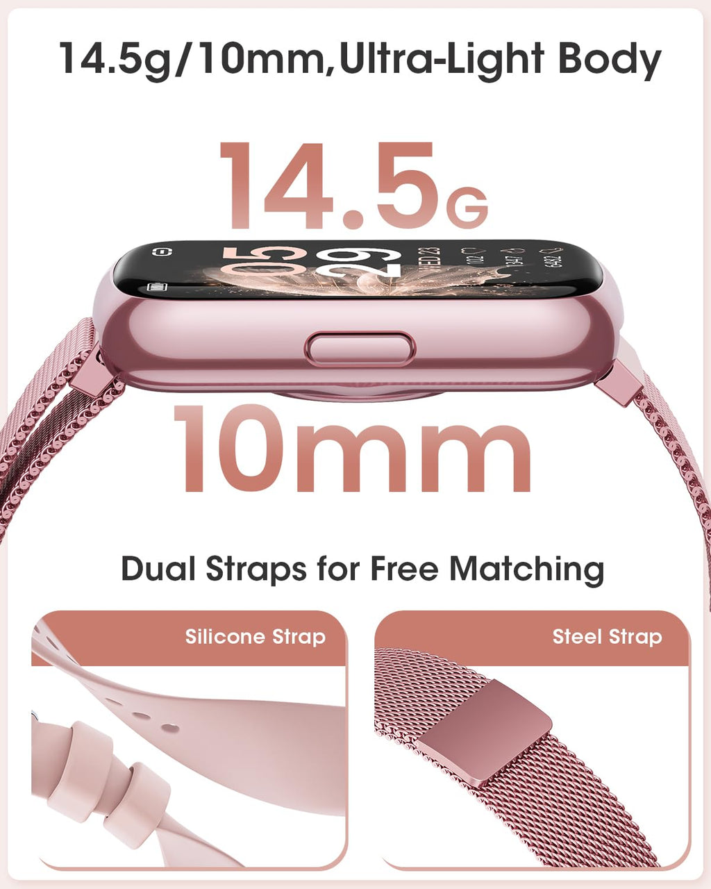 Fitness Watches for Women, Fitness Tracker with Heart Rate/SpO2 Monitor, Smart Watches for Women with Sleep/Step Tracker, 20+ Sport Modes Activity Tracker, Android Smart Watch for Phones