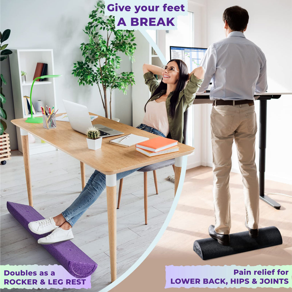 Yes4All High-Density EPP Half Round Back Roller Foam, Exercise Foam Roller for Yoga, Pilates & Stretching - 12, 18, 24, 36 inch