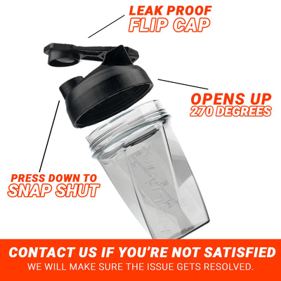 HELIMIX 2.0 Vortex Blender Shaker Bottle Holds upto 28oz | No Blending Ball or Whisk | USA Made | Portable Pre Workout Whey Protein Drink Shaker Cup | Mixes Cocktails Smoothies Shakes | Top Rack Safe