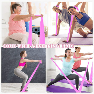 Figure 8 Resistance Band, Arm Back Shoulder Exercise Elastic Rope Stretch Fitness Band, Foot, Leg, Hand Stretcher, Arm Exerciser for Yoga Pilates Stretching Physical Therapy, Home Gym Workout