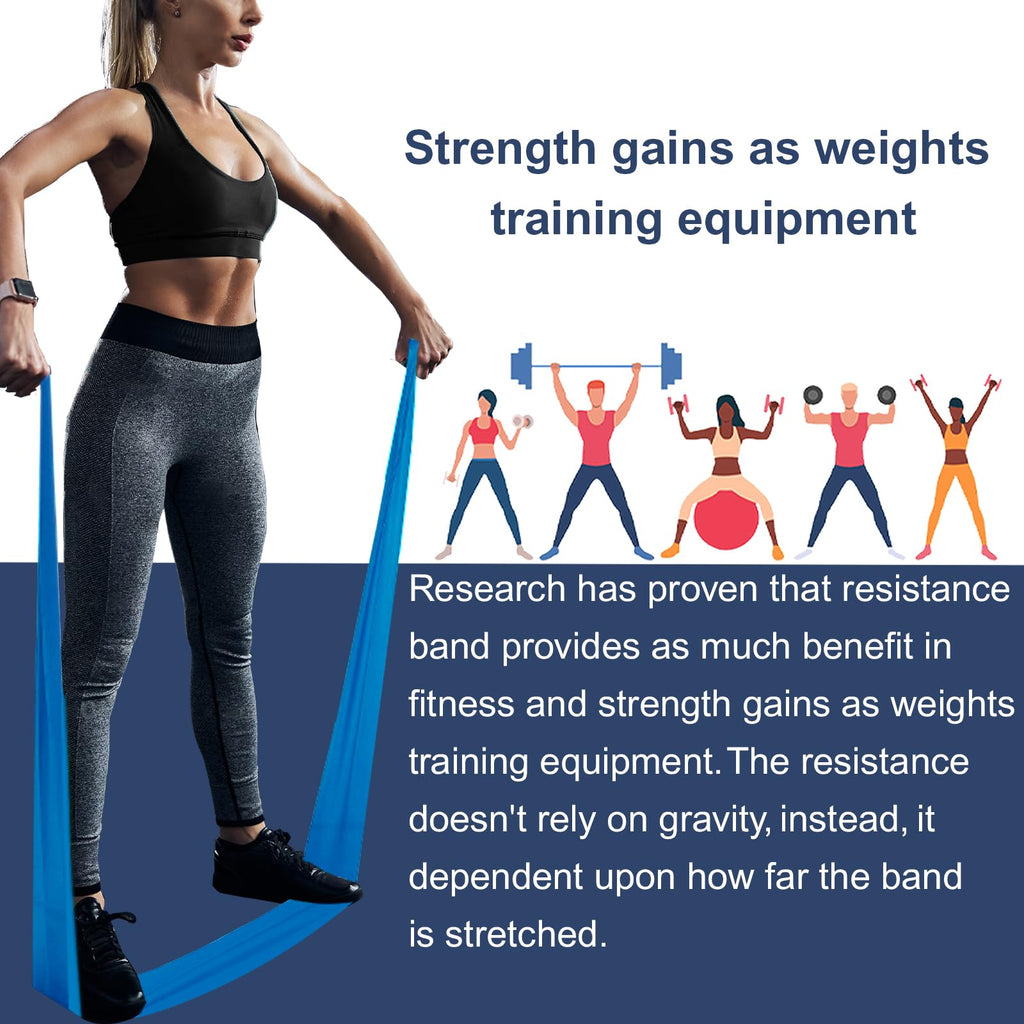 Resistance Bands,Professional Long Non-Latex Elastic Stretch Bands,Exercise Bands for Physical Therapy, Yoga, Pilates, Rehab, at-Home or The Gym Workouts, Strength Training