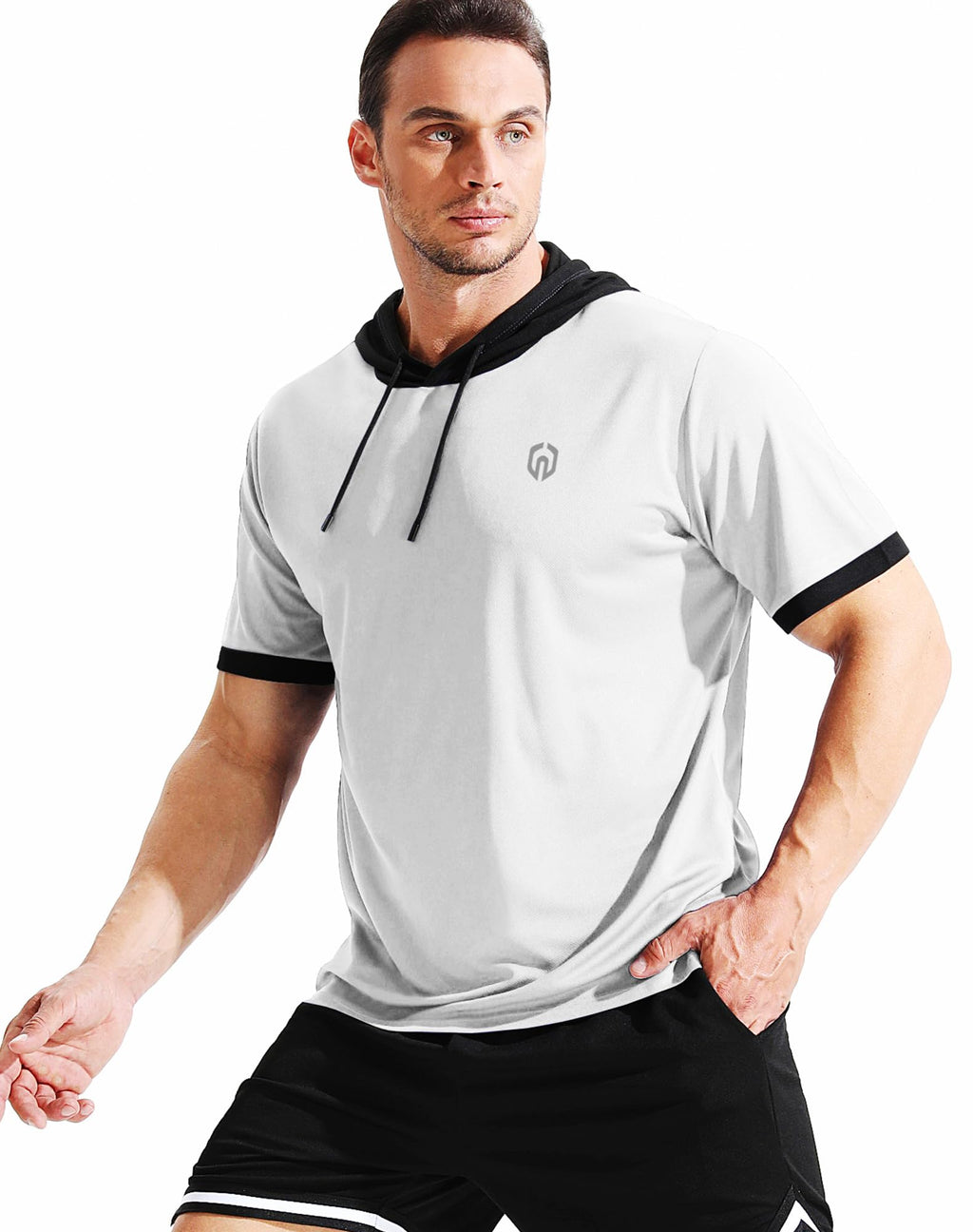 NELEUS Men's Dry Fit Performance Athletic Shirt with Hoods