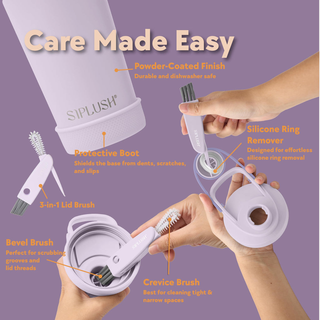 Paradise Shaker Bottle 24 oz, Insulated Stainless Steel Protein Shaker, Dishwasher Safe, with Lid Brush & Protective Boot, Leakproof Twist-Off Chug Cap, Sage Green, Tahoe Mist