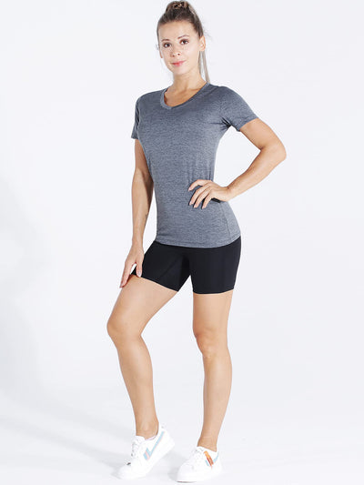 CADMUS 3/4/5 Pack Women's Compression Shirt Running Athletic T-Shirts Workout Tops Baselayer Short Sleeve Yoga Gym Sports