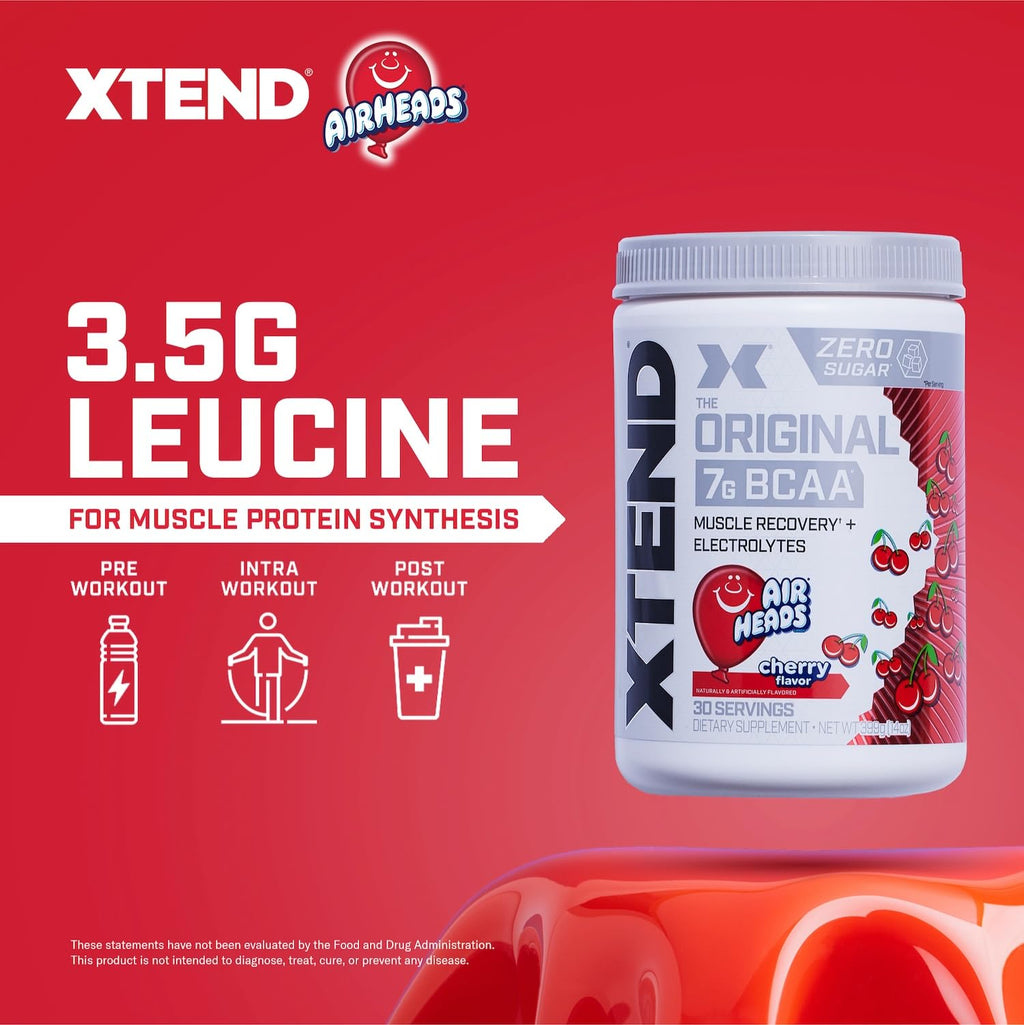Xtend Original BCAA Powder 7g BCAA and 2.5g L-Glutamine, Sugar Free Post Workout Muscle Recovery Drink with Amino Acids for Men & Women, 30 Servings