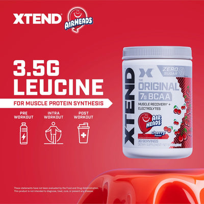 Xtend Original BCAA Powder 7g BCAA and 2.5g L-Glutamine, Sugar Free Post Workout Muscle Recovery Drink with Amino Acids for Men & Women, 30 Servings