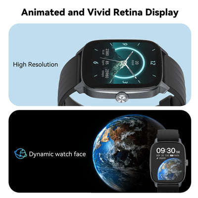 EURANS Smart Watch No App/Phone Required, 1.85" Ultra HD Display | Waterproof Fitness Tracker | 24/7 Heart Rate/Sleep Monitor | Step Counter for Walking, Pedometer & Activity Tracker for Women Men