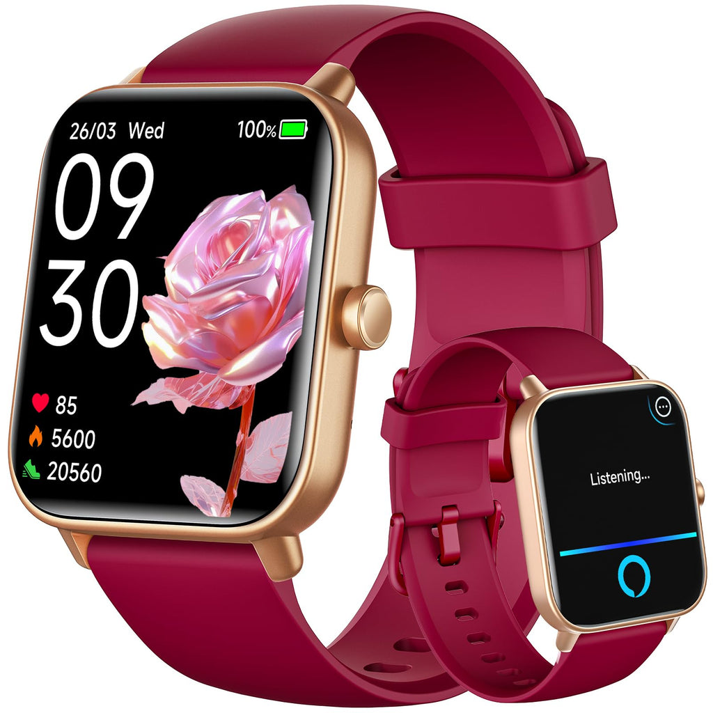 Smart Watch for Women Android & iPhone, Alexa Built-in, IP68 Waterproof Activity Fitness Tracker with Bluetooth Call (Answer/Make), 1.8" Smartwatch with Heart Rate/SpO2/Sleep Monitor, 100+ Sports Mode