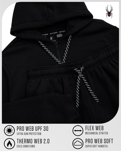 Spyder Mens Tracksuit - 2 Piece Sweatsuit for Men with Zip Up Hoodie & Jogger Sweatpants, Track Suit for Jogging or Warm Up