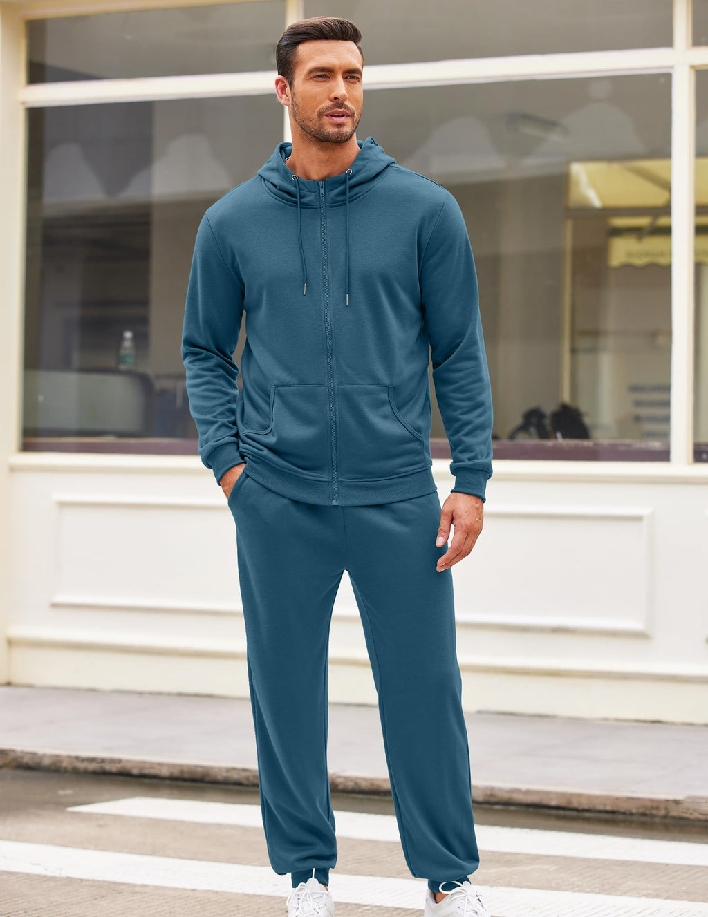 COOFANDY Sweatsuits for Men 2 Piece tracksuit Sets Full Zip Hoodie Sweatpants for Men Casual Sports Jogging Suits S-4XL