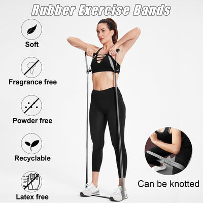 Resistance Bands for Working Out, Physical Therapy Bands, Latex Free Elastic and Exercise Bands Set for Stretching, Suitable for Rehab, Yoga, Pilates, Gym, Home Exercise