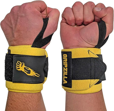 GRIPZILLA Wrist Wraps for Weightlifting Men/Women - Premium Lift Heavier Wrist Straps for Weightlifting, Gym, Carpal Tunnel Wrist Brace Weight Lifting Wrist Wraps with Thumb Loop for Powerlifting, Deadlift