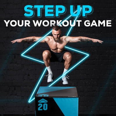 Yes4All 3 in 1 Foam Plyometric Jump Box for Training & Conditioning - Plyo Jump Box for Fitness Workout Exercise