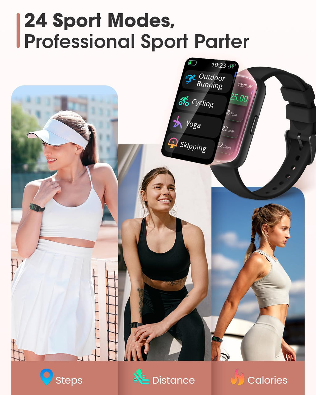 Fitness Watches for Women, Fitness Tracker with Heart Rate/SpO2 Monitor, Smart Watches for Women with Sleep/Step Tracker, 20+ Sport Modes Activity Tracker, Android Smart Watch for Phones