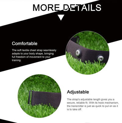 KYTO Heart Rate Monitor Chest Strap, ANT+/ Bluetooth, Compatible with iOS/Android APPs, Cycling/Yoga/Basketball/Running/Fitness Exercise/Boxing