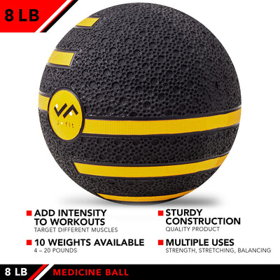 JFIT Medicine Exercise Ball with Dual Texture