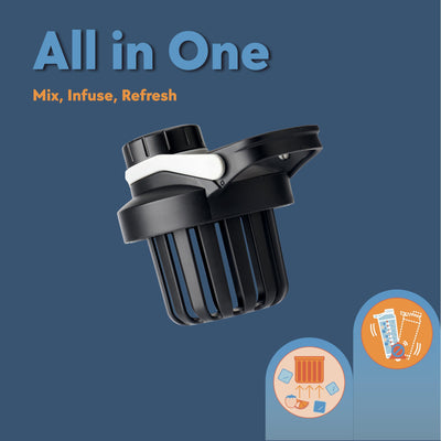 Paradise Shaker Bottle 24 oz, Insulated Stainless Steel Protein Shaker, Dishwasher Safe, with Lid Brush & Protective Boot, Leakproof Twist-Off Chug Cap, Sage Green, Tahoe Mist