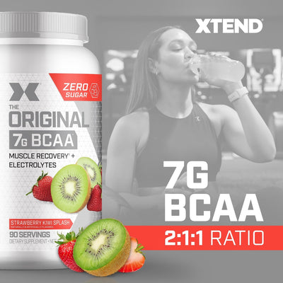 Xtend Original BCAA Powder 7g BCAA and 2.5g L-Glutamine, Sugar Free Post Workout Muscle Recovery Drink with Amino Acids for Men & Women, 30 Servings