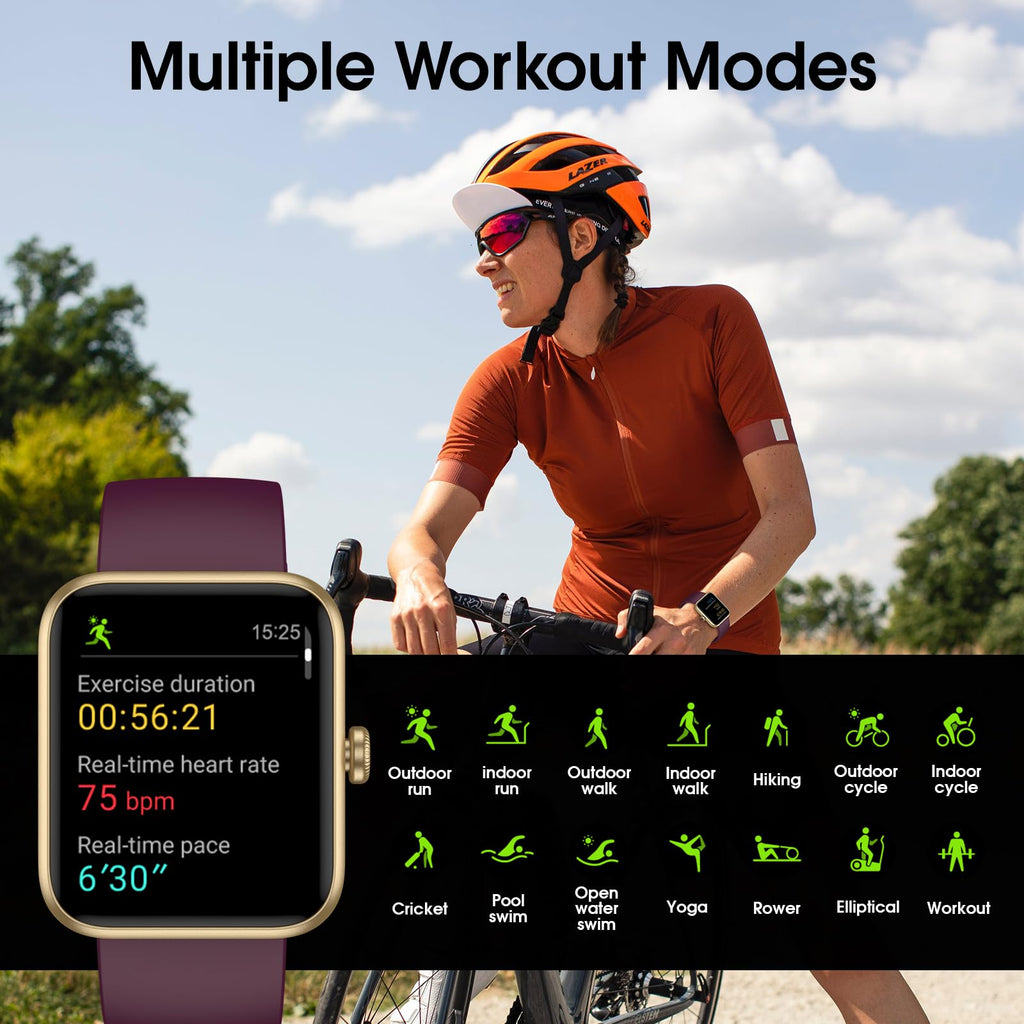 Smart Watch, Fitness Tracker with Heart Rate Monitor, Blood Oxygen, Sleep Tracker, 41mm Touchscreen Smartwatch for Android iOS Swimming Waterproof Pedometer Step Calories Tracker for Women Men