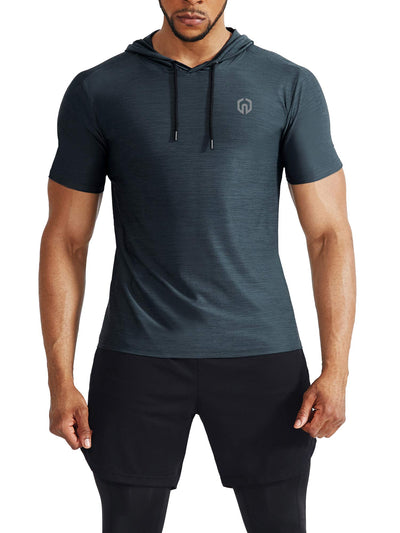 NELEUS Men's Dry Fit Performance Athletic Shirt with Hoods