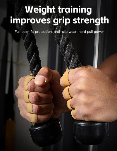 Leather Weight Lifting Gloves, Lifting Grips Weightlifting Gloves for Men Women, Weight Glove Gym Glove for Weightlifting Deadlift Exercise Pull-up