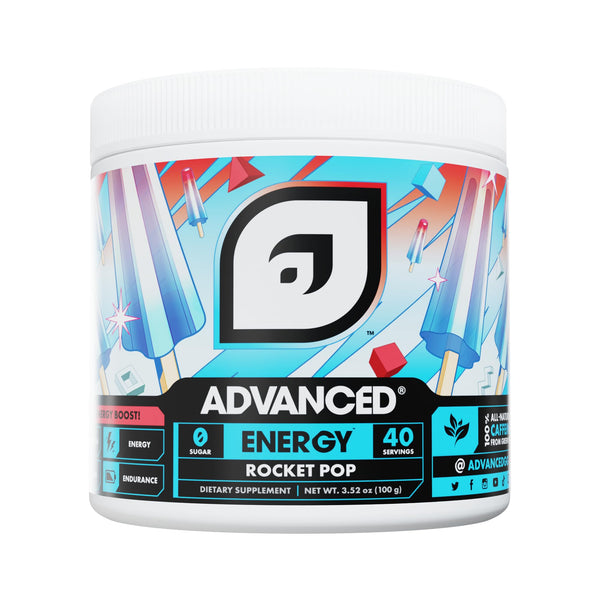 Advanced Energy - Energy Boosting Formula with Electrolytes for Hydration - L-Theanine to Combat Jitters - Sugar Free & Keto Friendly - No Maltodextrin (40 Servings) (Rocket Pop)