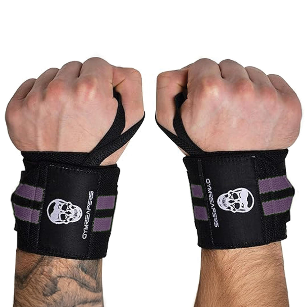 Gymreapers Weightlifting Wrist Wraps (IPF Approved) 18" Professional Quality Wrist Support with Heavy Duty Thumb Loop - Best Wrap for Powerlifting Competition, Strength Training, Bodybuilding