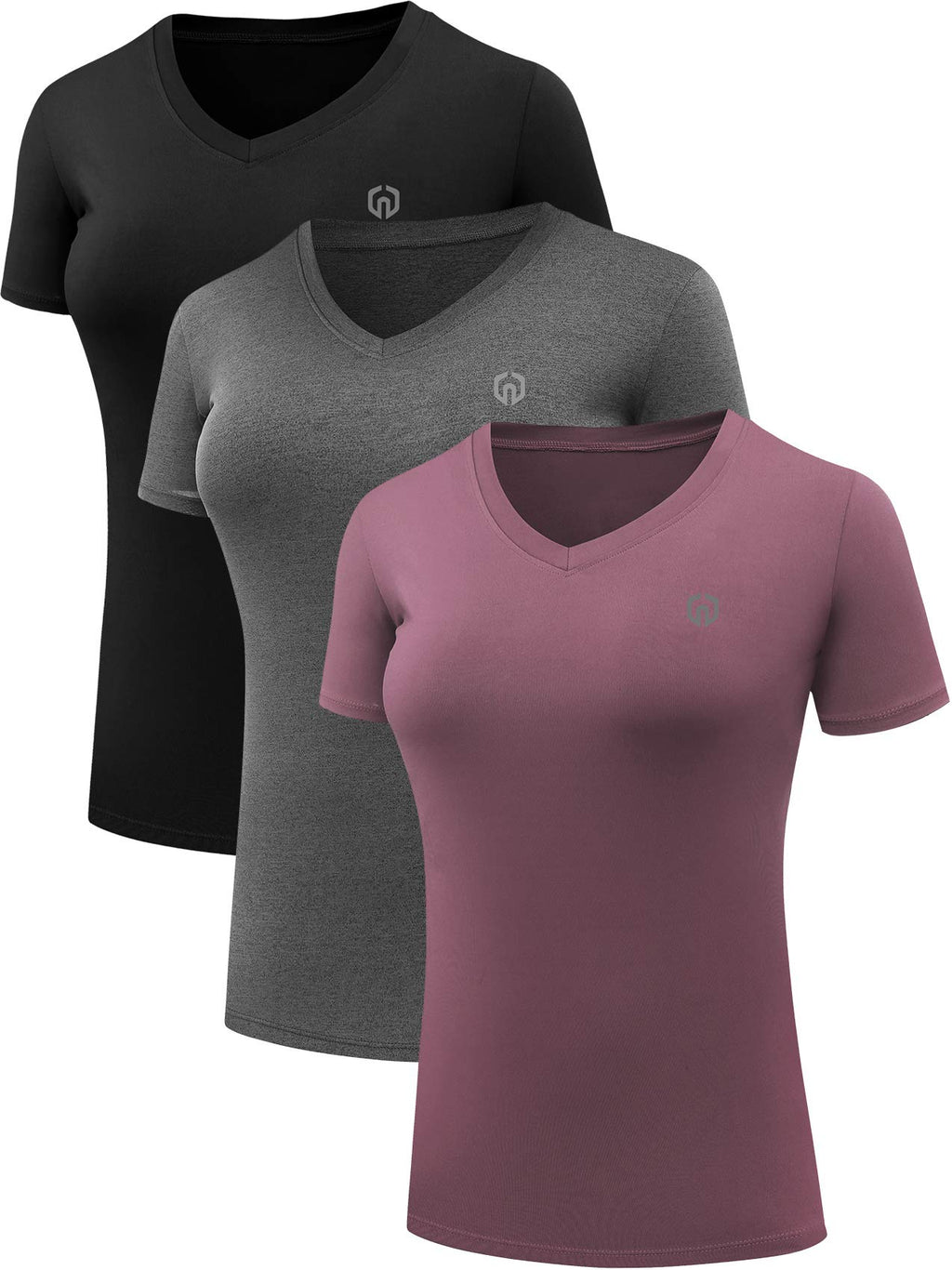 NELEUS Women's 3 Pack Compression Workout Athletic Shirt