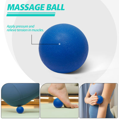 Foam Roller High Density Foam Roller Set for Deep Tissue Muscle Massage, 18" Trigger Point Fitness Exercise Massage Roller, Self-Myofascial Release for Whole Body (Black-18(2 in 1))