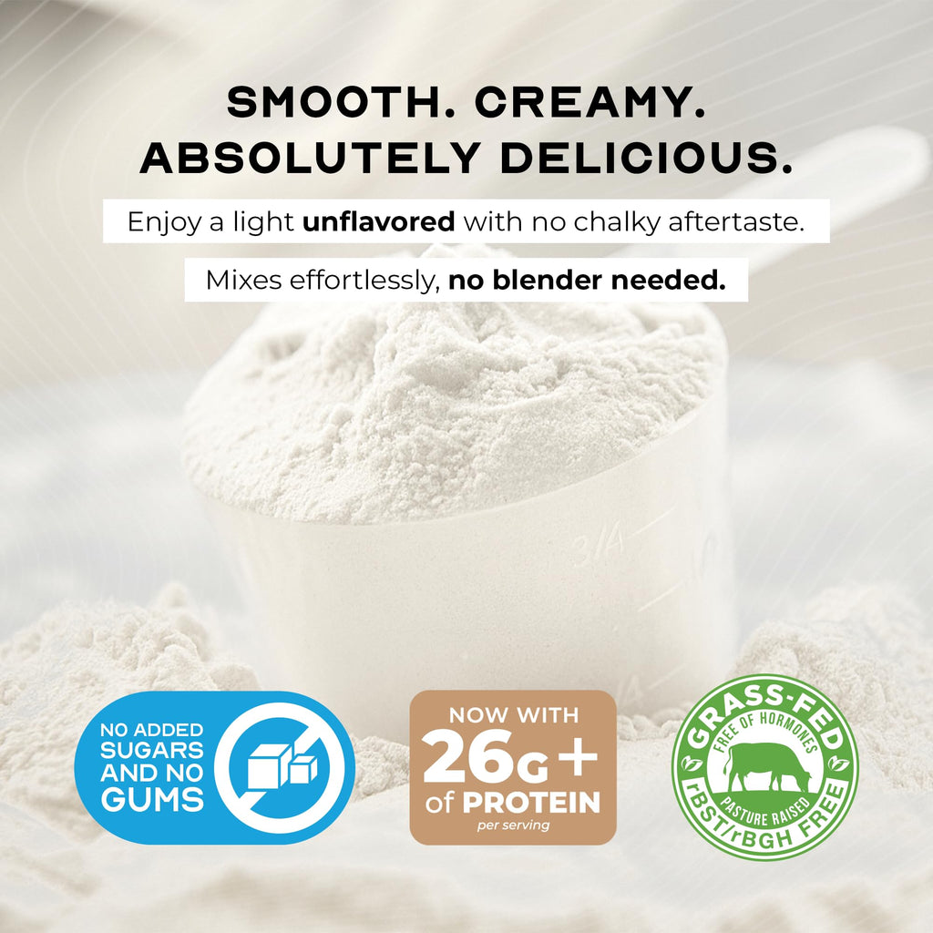 Muscle Feast Grass-Fed Whey Protein Isolate, All Natural Hormone Free Pasture Raised, Whey Isolate Protein Powder for Men and Women, Clean, Non-GMO & Gluten-Free, Isolate Protein - Unflavored, 5lb