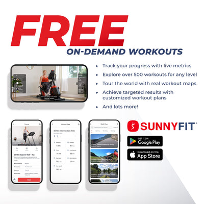 Sunny Health & Fitness Elite Recumbent Cross Trainer & Elliptical Machine with Arm Exercisers for Home Arm/Leg Training, Easy Adjust Seat & Mesh Backrest, Free SunnyFit App Bluetooth Connectivity