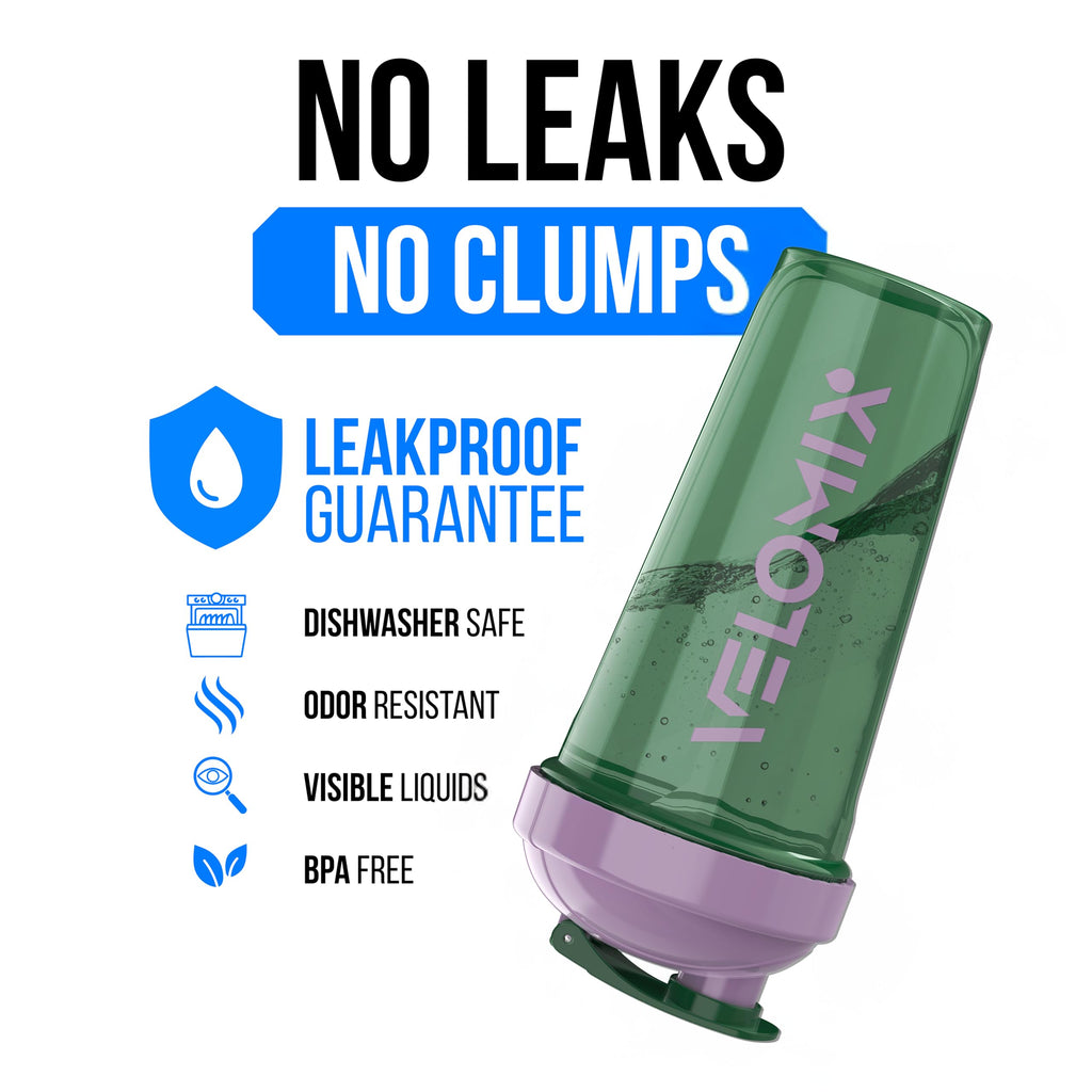 VELOMIX -2 Pack- 28 oz Protein Shaker Bottles for Protein Mixes - 2x Wire Whisk | Leak Proof Shaker Cups for Protein Shakes | Protein Shaker Bottle Pack (Black/Transparent)