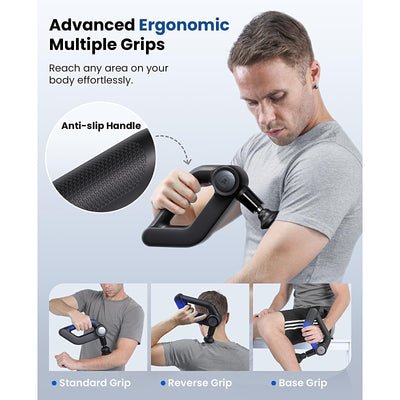 BOB AND BRAD D5 Pro Plus Massage Gun with Heat, FSA Eligible/HSA Eligible, 13mm Amplitude Deep Tissue Percussion Massage Gun with Max Power for Muscle Therapy, Professional Muscle Massager, Ideal Gift