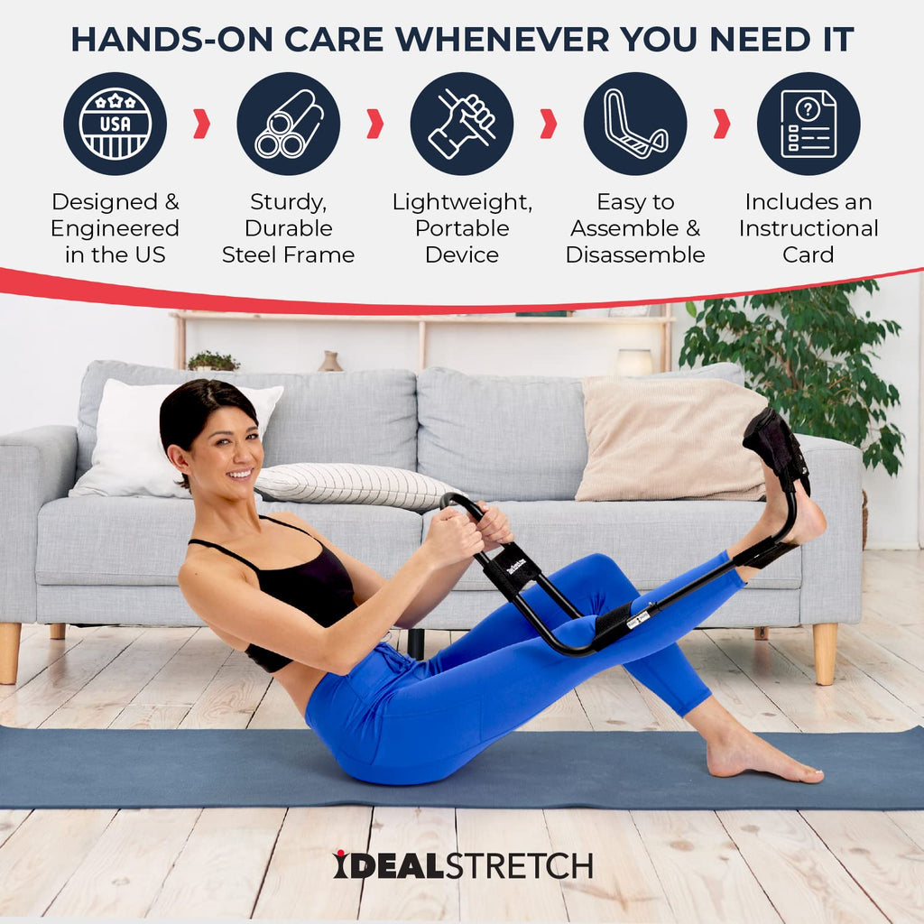 IdealStretch Original – Hamstring Stretcher, Lower Back Stretcher, Hip Stretcher, & Calf Stretcher - Knee Extension & Pain Relief