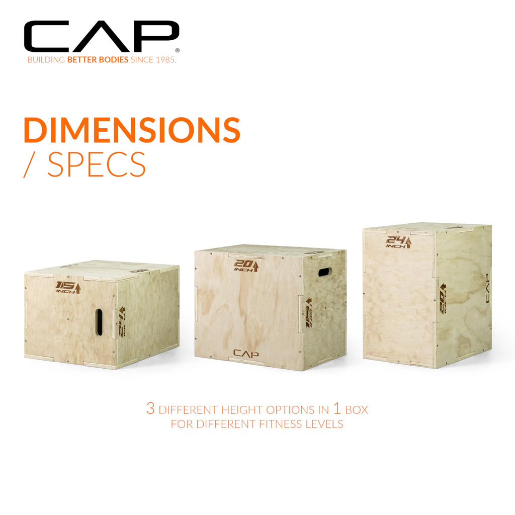 CAP Barbell 3-in-1 Plyometric Box | Multiple Styles and Sizes