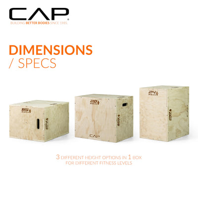 CAP Barbell 3-in-1 Plyometric Box | Multiple Styles and Sizes