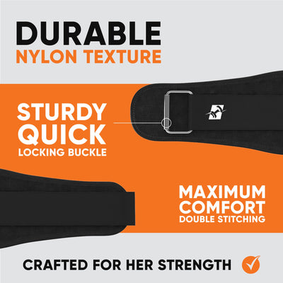 ProFitness Weight Lifting Belt for Women - 4'' Wide Comfortable Workout Belt for Women - Weight Belt for Women Squats & Deadlifts - Back Support Weight Lifting Belt Women & Men