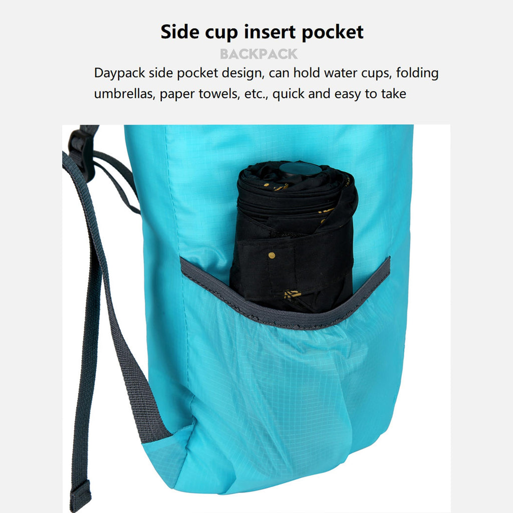 16L Lightweight Foldable Hiking-Backpack Small Packable-Daypack For Travel,Ultralight Water-Resistant Gym Bag Men Women Easy Carry-on (Royal Blue)