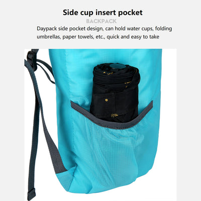 16L Lightweight Foldable Hiking-Backpack Small Packable-Daypack For Travel,Ultralight Water-Resistant Gym Bag Men Women Easy Carry-on (Royal Blue)