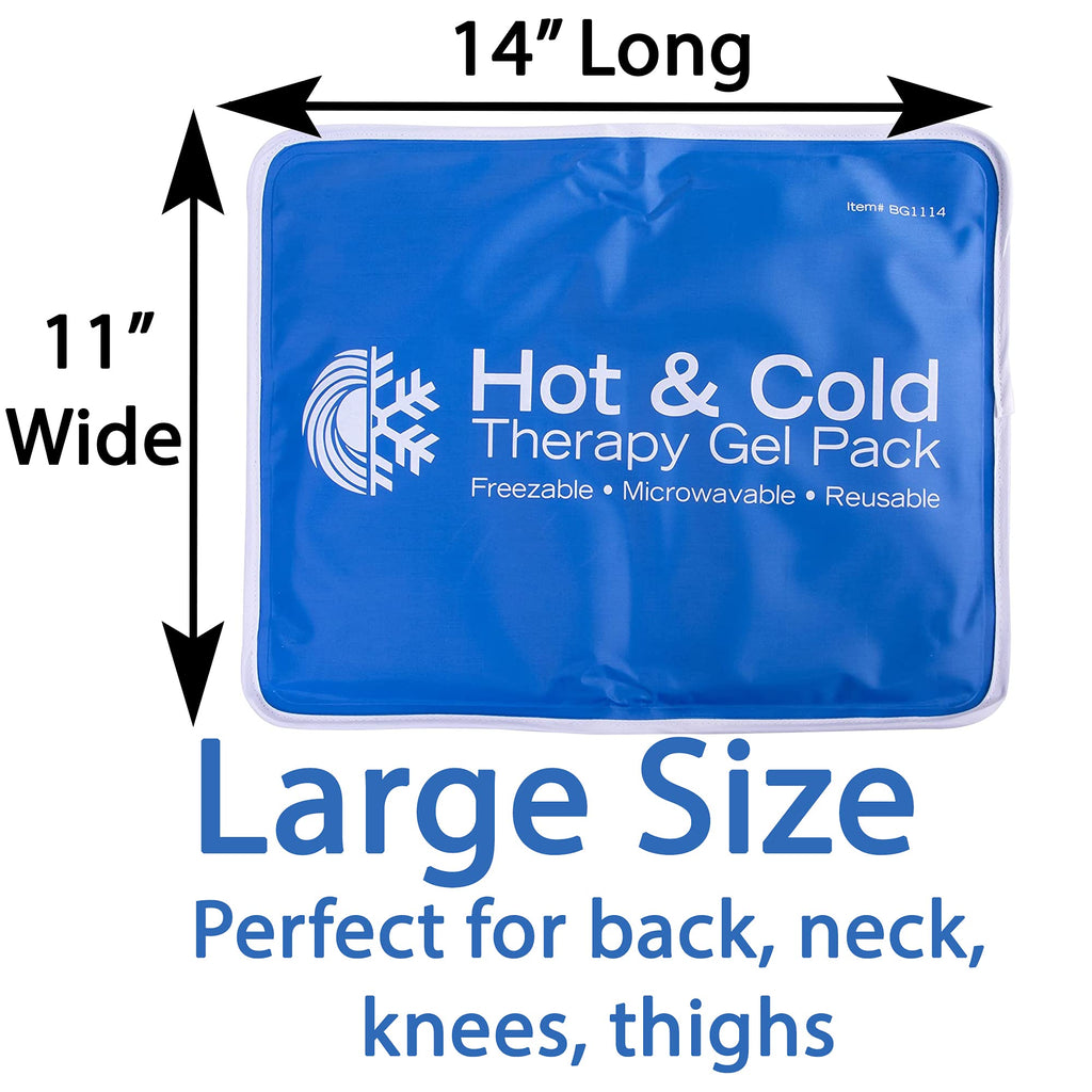 Roscoe Medical Gel Soft Flexible Ice Packs for Injuries, Reusable Freezer Hot and Cold Pack, Cold Compress & Cooling Gel Pad for Shoulder, Hip, Leg, Arm, Ankle & Foot Injury, 7.5 x 11 Inches, Medium
