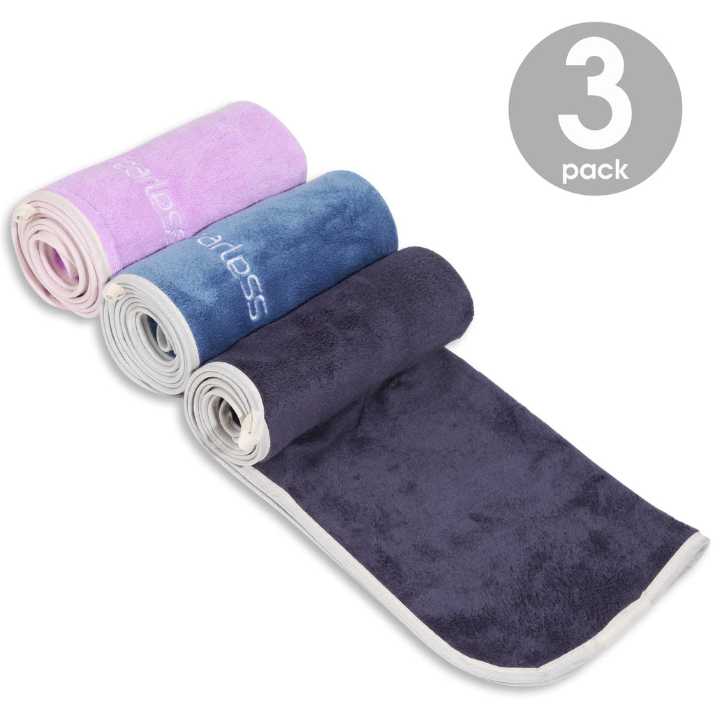 Microfiber Gym Towel Set for Men Women, Super Soft and Quick-Drying Towels for Fitness, Yoga, Cycling, Swimming (Blue+Grey+Purple, 3 Pack)