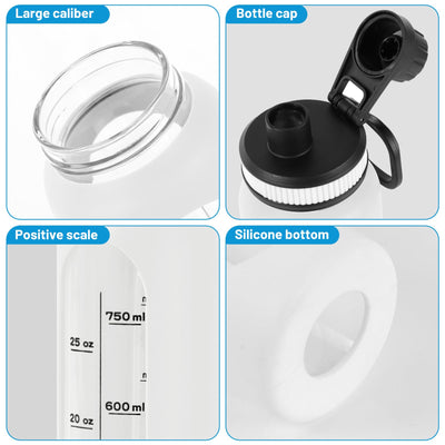 Glass Shaker Bottle 34oz/1L Black Glass Protein Shaker Bottle With Shaker Ball Large Shaker Bottles for Protein Mixes Portable Powder Mixer Blender Water Bottle for Gym Workout Sports