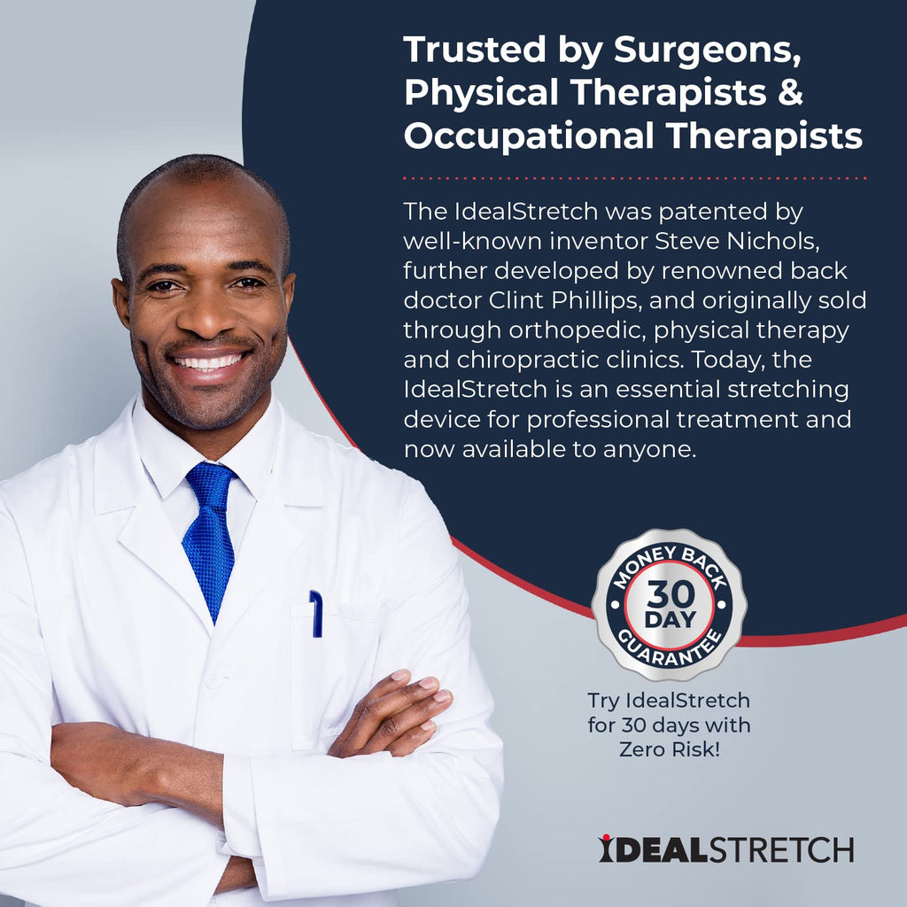 IdealStretch Original – Hamstring Stretcher, Lower Back Stretcher, Hip Stretcher, & Calf Stretcher - Knee Extension & Pain Relief